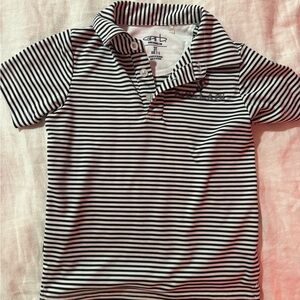 3T Garb Striped Polo Shirt - Black & White